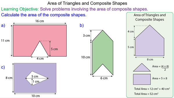 Area of Triangles and Composite Shapes - Mr-Mathematics.com