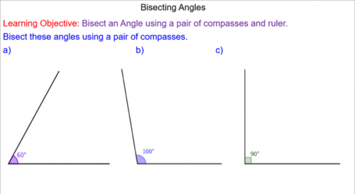 Constructing Angle Bisectors