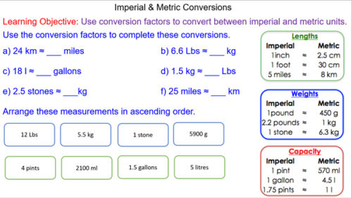 Converting Between Imperial and Metric Units