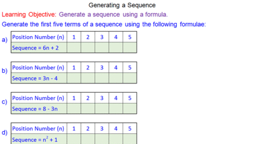Generating a Sequence