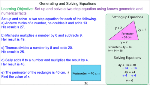 Setting up and Solving Equations