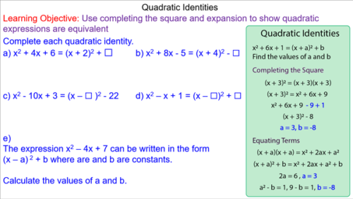 Solving Quadratic Identities