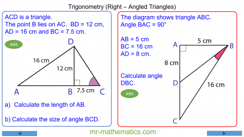 Revising Trigonometry in Right-Angled Triangles