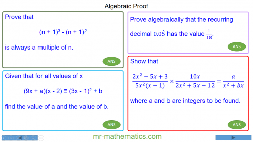 Revising Algebraic Proof