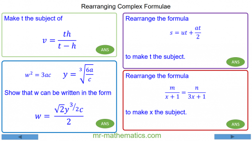 Revising Rearranging Complex Formulae