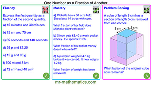 Writing One Number as a Fraction of Another