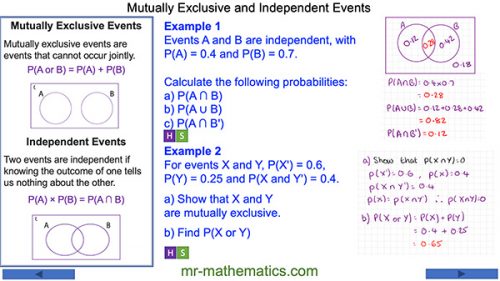 Venn diagrams - Mutually Exclusive and Independent Events