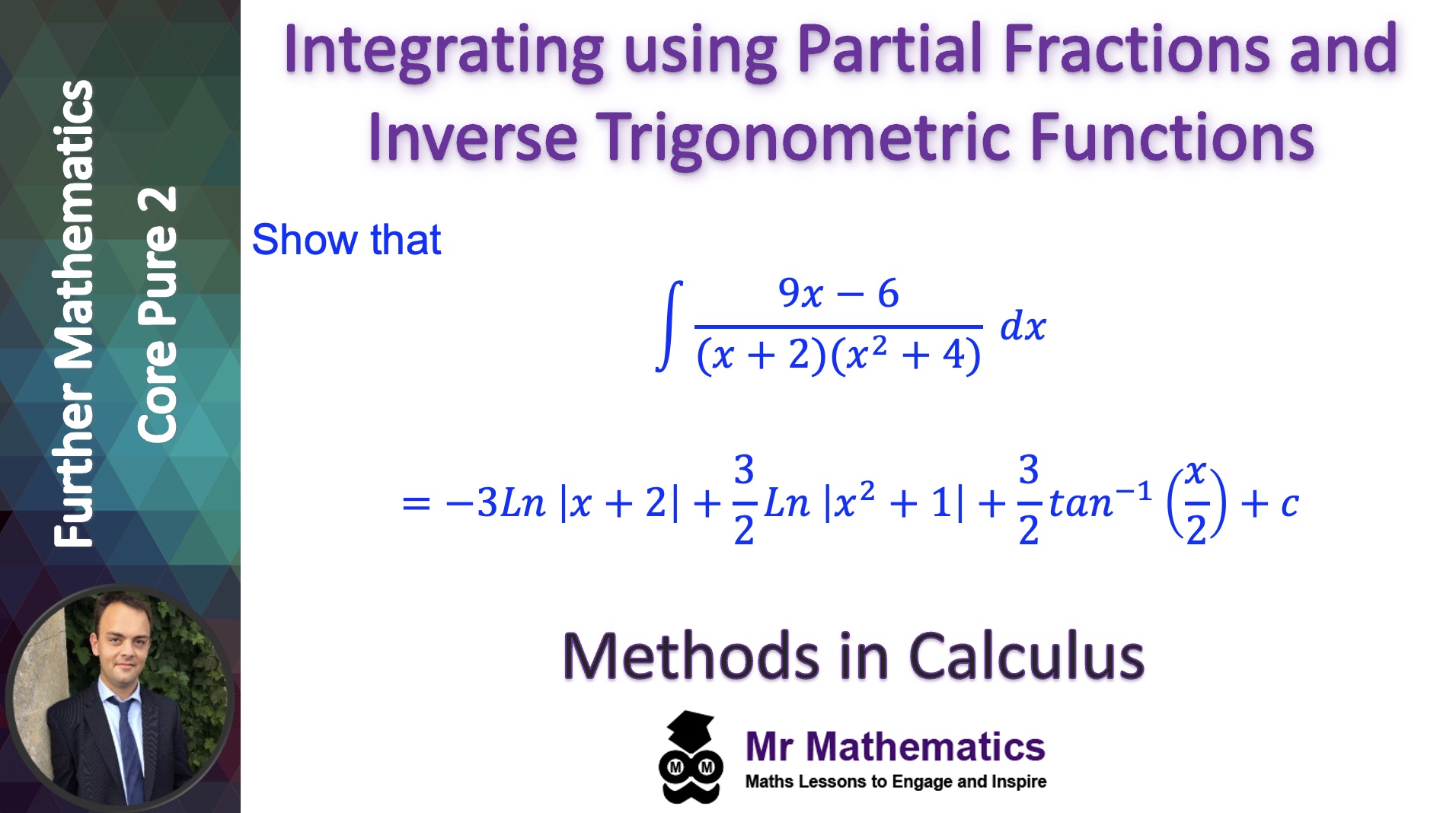 Integration with Partial Fractions and Inverse Trigonometric Functions